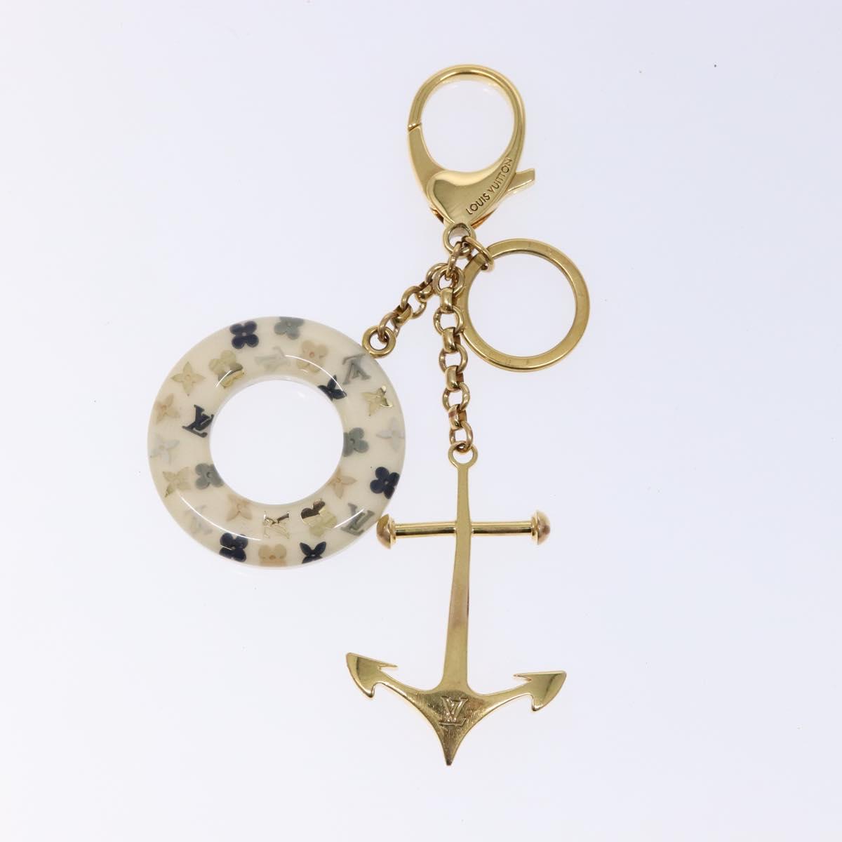 LOUIS VUITTON Porte Cles Marina Charm plastic Gold M66141 LV Auth 138908V
