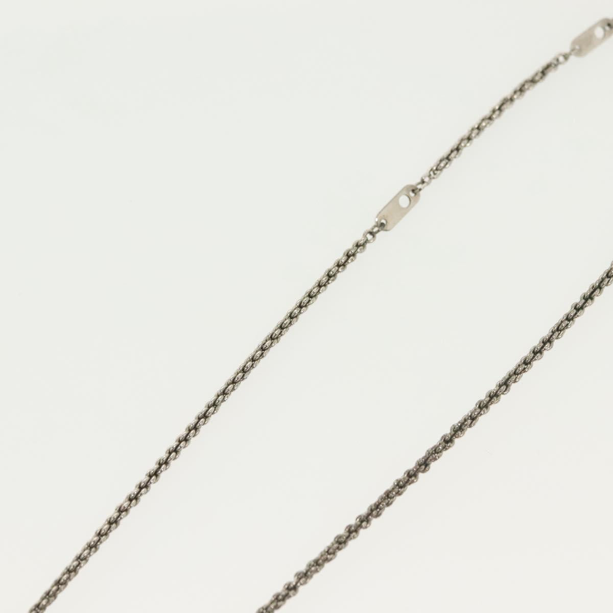 LOUIS VUITTON DJ Vocabulary Necklace metal Silver M69458 LV Auth 138915