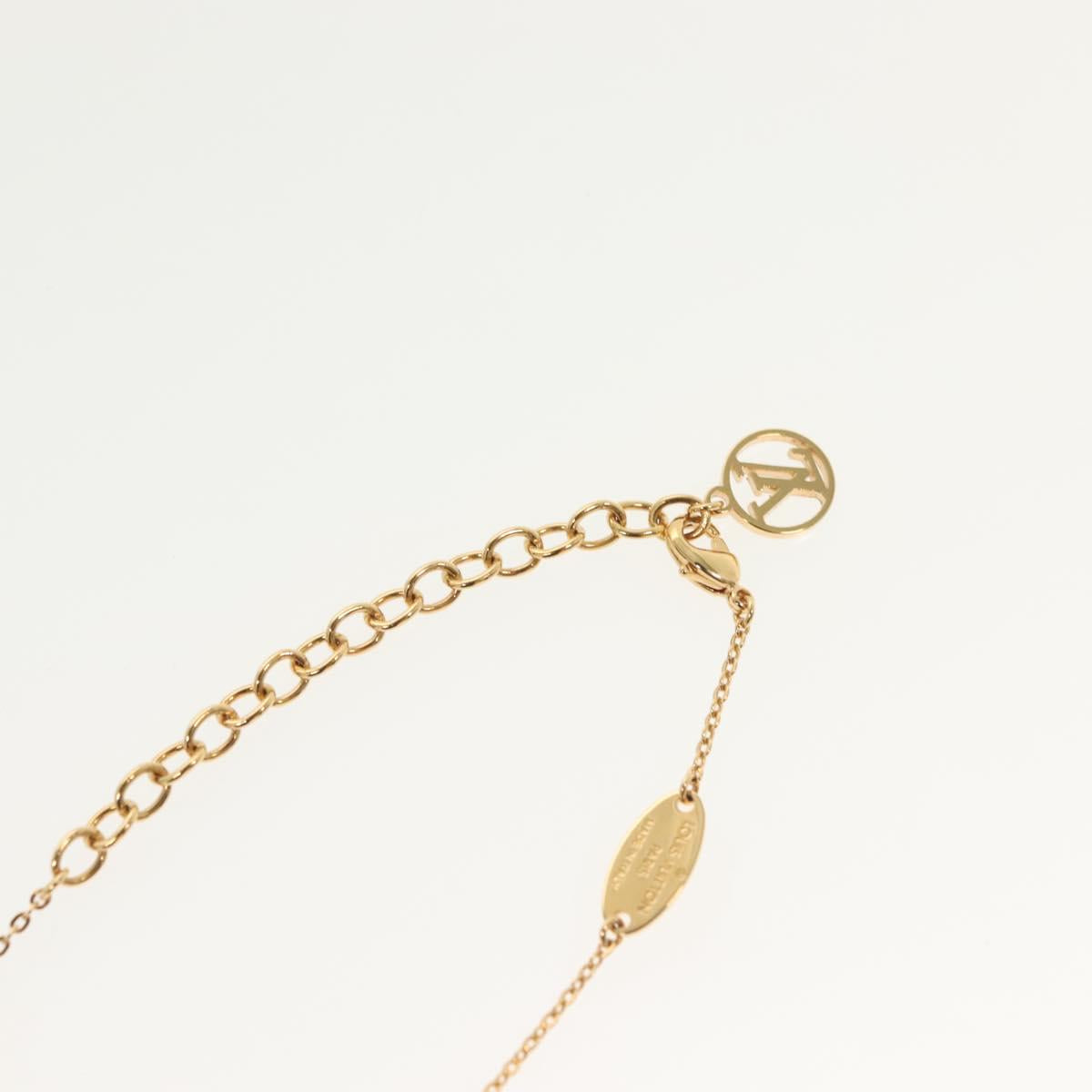 LOUIS VUITTON Nanogram Collier Precious Necklace metal Gold M63141 Auth 138918