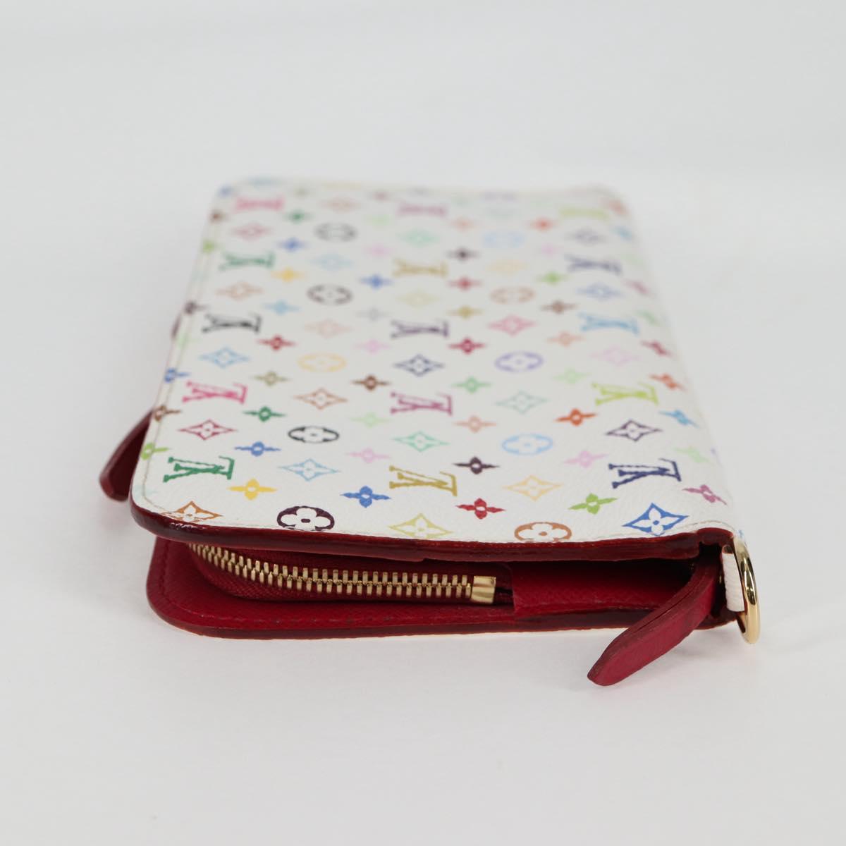 LOUIS VUITTON Multicolor PortefeuilleInsolite Wallet White M93750 Auth 138930V