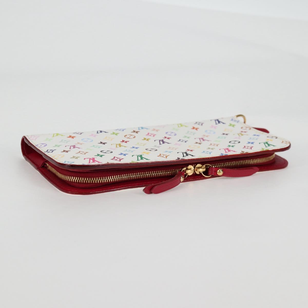 LOUIS VUITTON Multicolor PortefeuilleInsolite Wallet White M93750 Auth 138930V