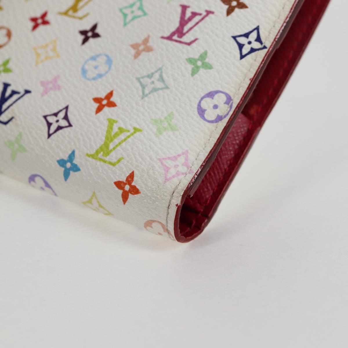 LOUIS VUITTON Multicolor PortefeuilleInsolite Wallet White M93750 Auth 138930V