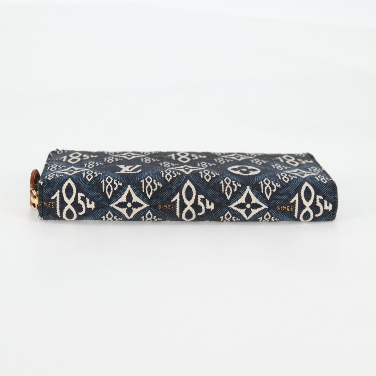 LOUIS VUITTON Monogram Jaguar Zippy Wallet Wallet Blue M80212 LV Auth 138933M
