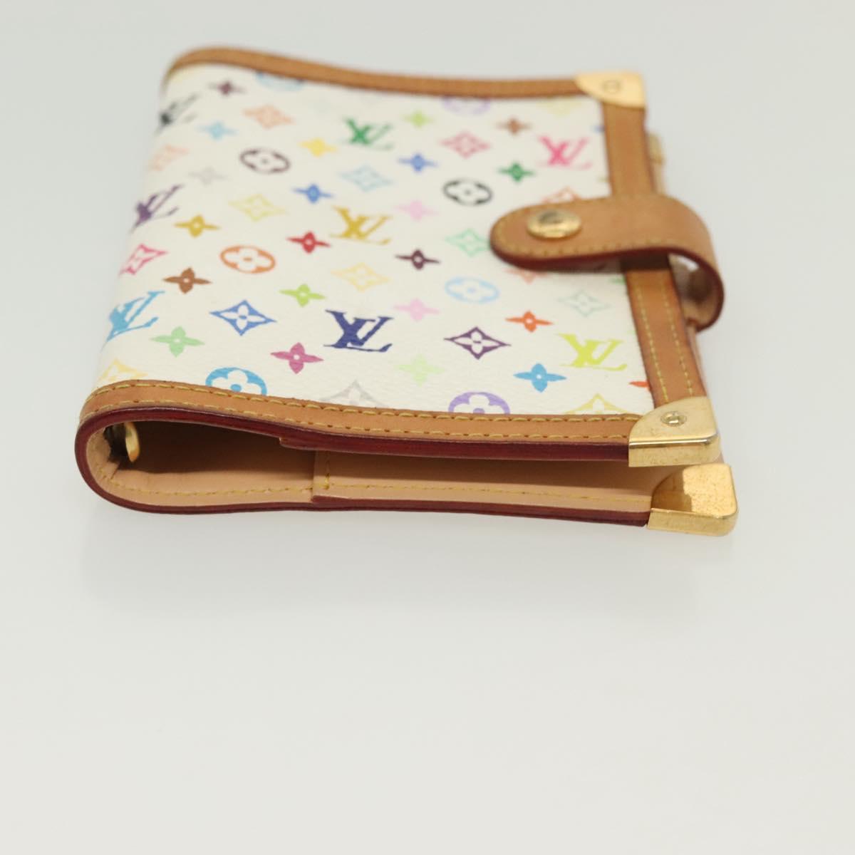 LOUIS VUITTON Multicolor Agenda PM Day Planner Cover White R21074 Auth 138936