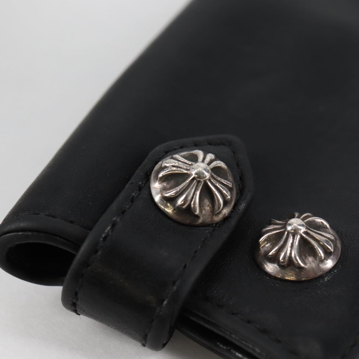 Chrome Hearts Key Case Leather Black Auth 138944M