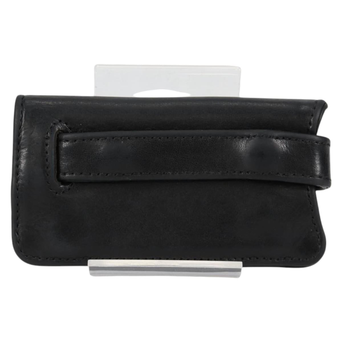Chrome Hearts Key Case Leather Black Auth 138944M