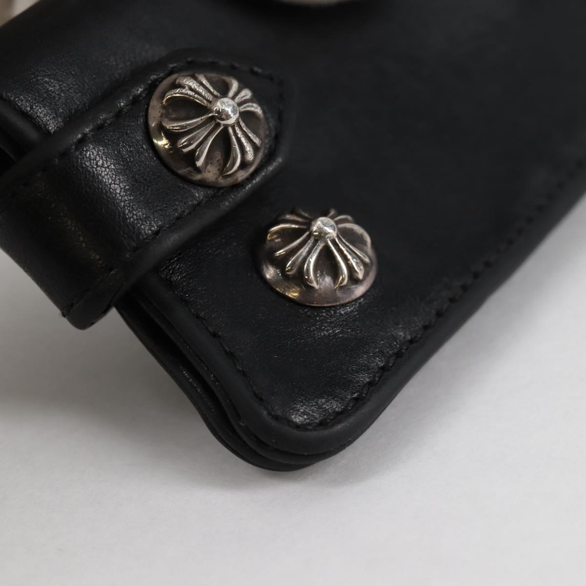 Chrome Hearts Key Case Leather Black Auth 138944M