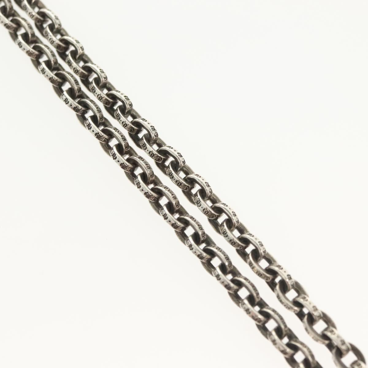 Chrome Hearts Double Dagger Paper Chain Necklace Ag925 Silver Auth 138946M