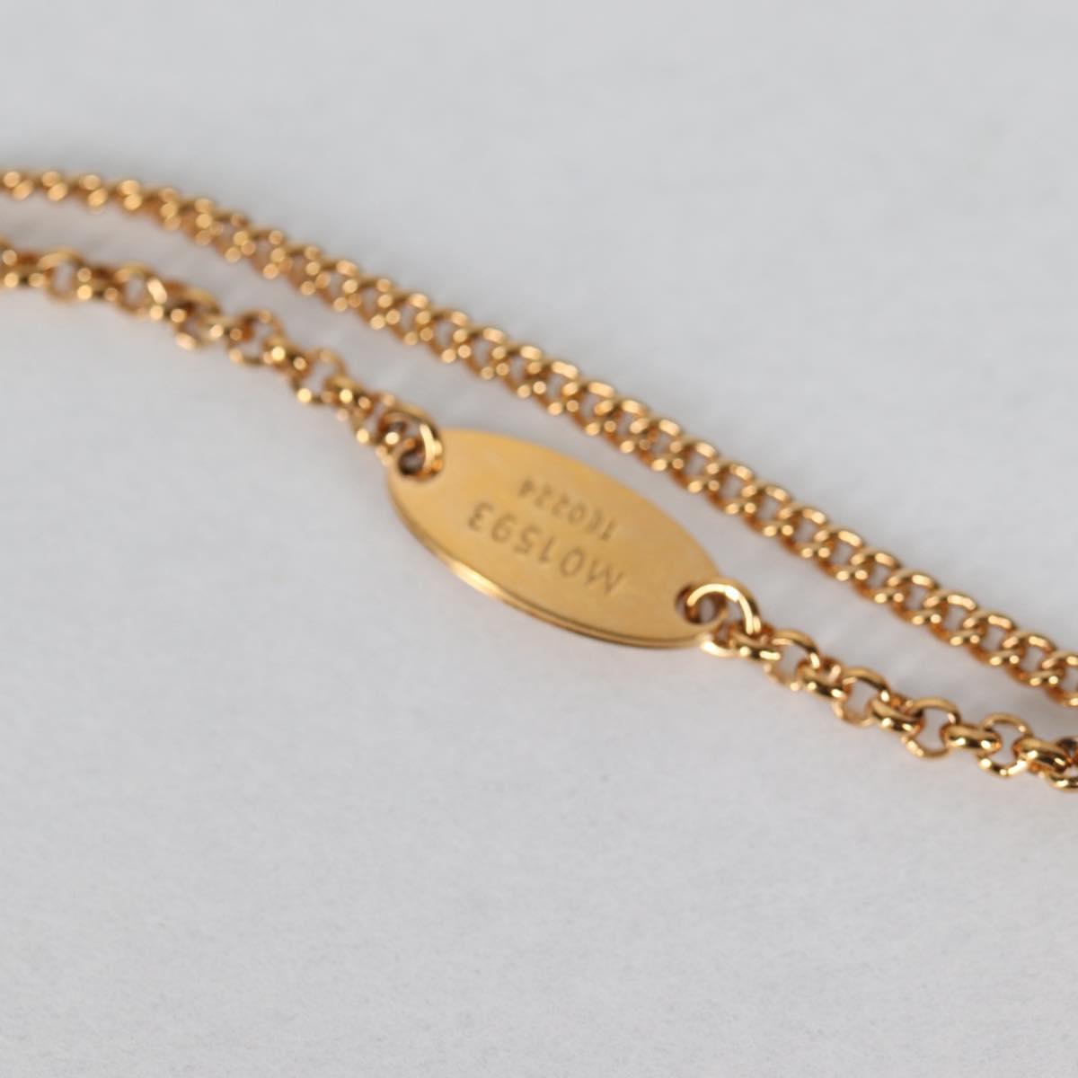 LOUIS VUITTON LV Padlock Necklace metal Gold M01593 LV Auth 138948