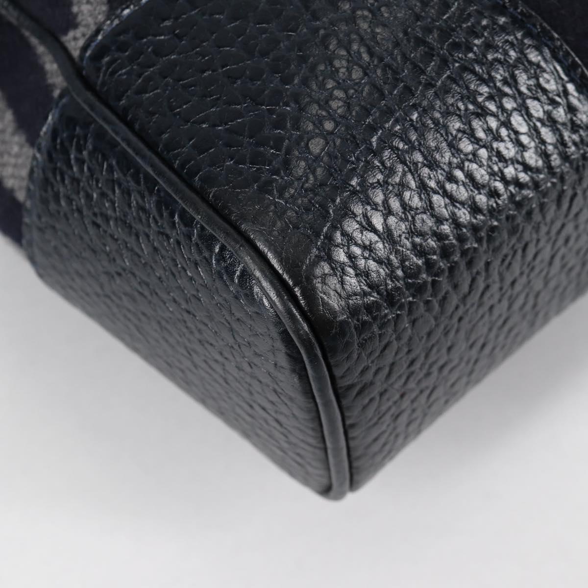 LOUIS VUITTON Cabas Vale Karakoram Hand Bag Wool Navy M95240 LV Auth 138949SAV