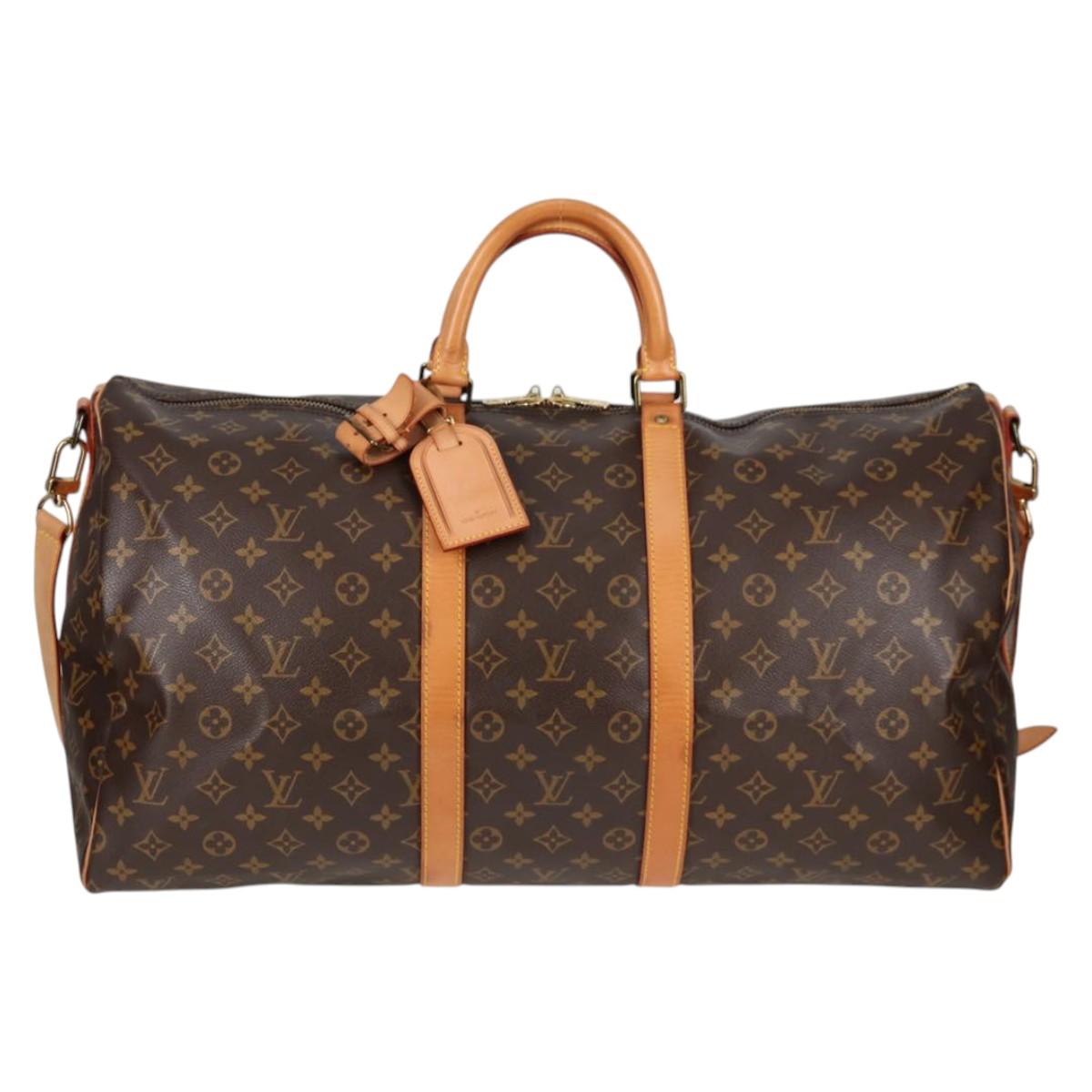 LOUIS VUITTON Monogram Keepall Bandouliere 55 Boston Bag M41414 LV Auth 138960A