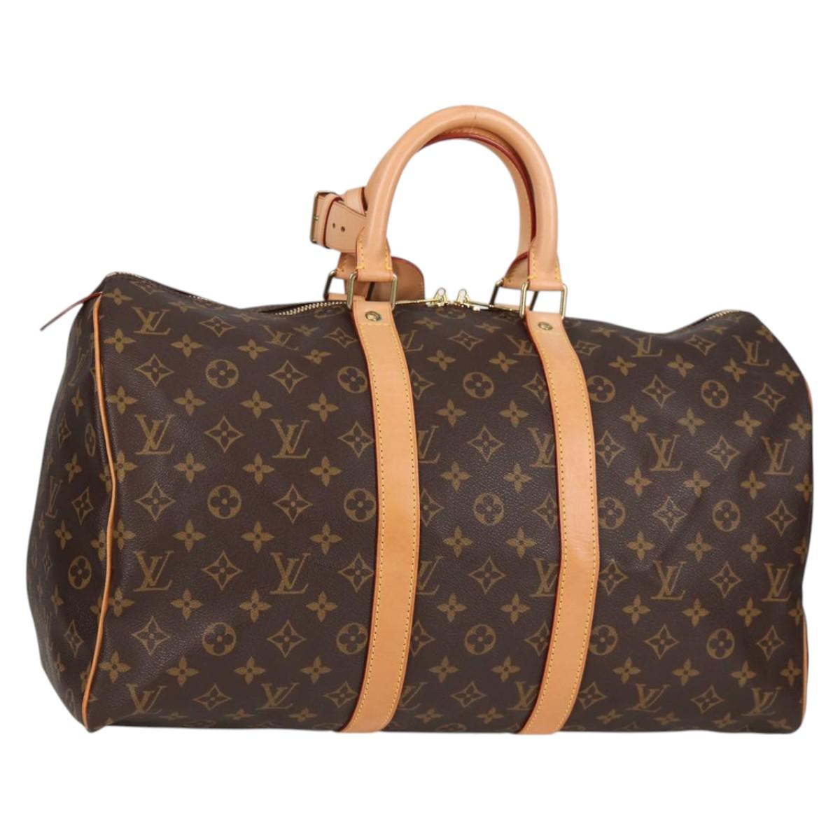 LOUIS VUITTON Monogram Keepall 45 Boston Bag M41428 LV Auth 138961A