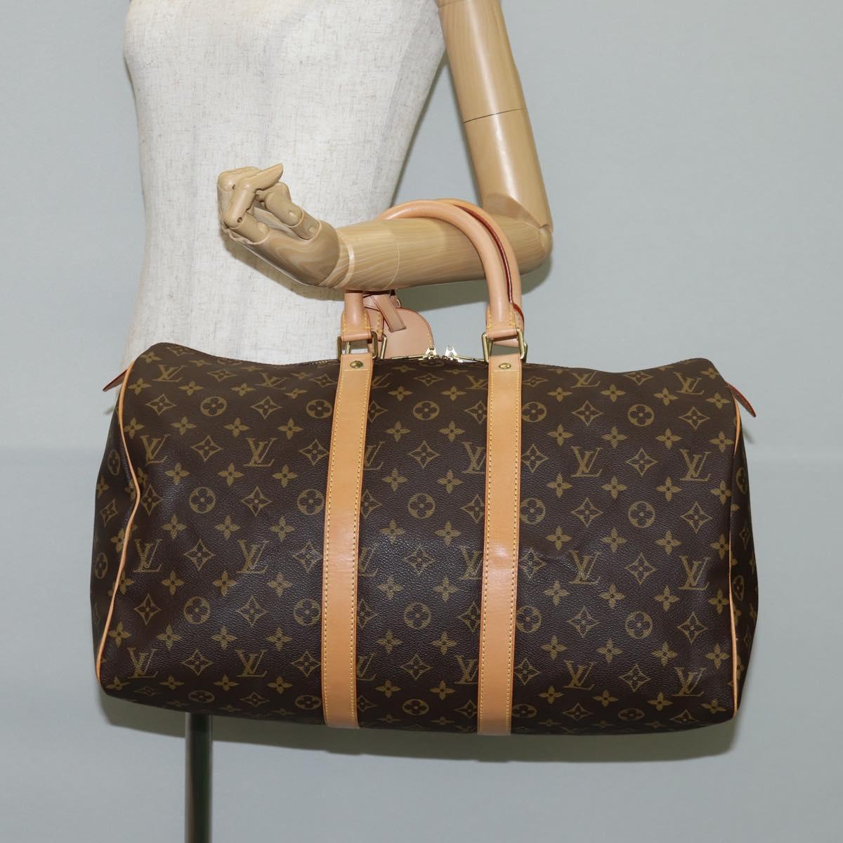 LOUIS VUITTON Monogram Keepall 45 Boston Bag M41428 LV Auth 138961A