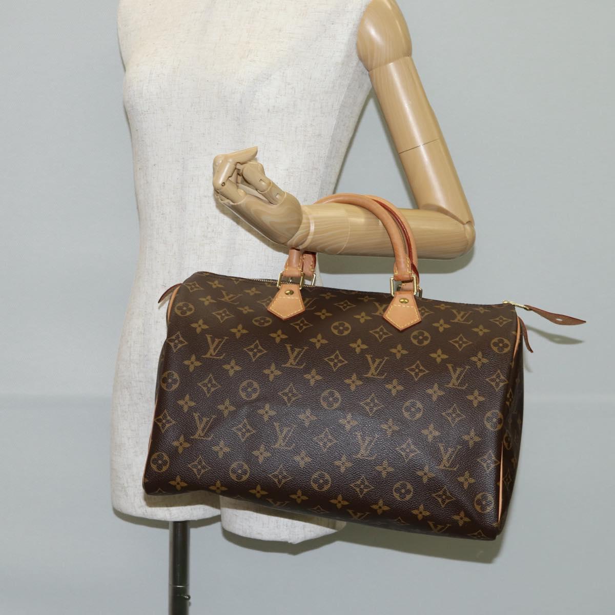LOUIS VUITTON Monogram Speedy 35 Hand Bag M41524 LV Auth 138963A