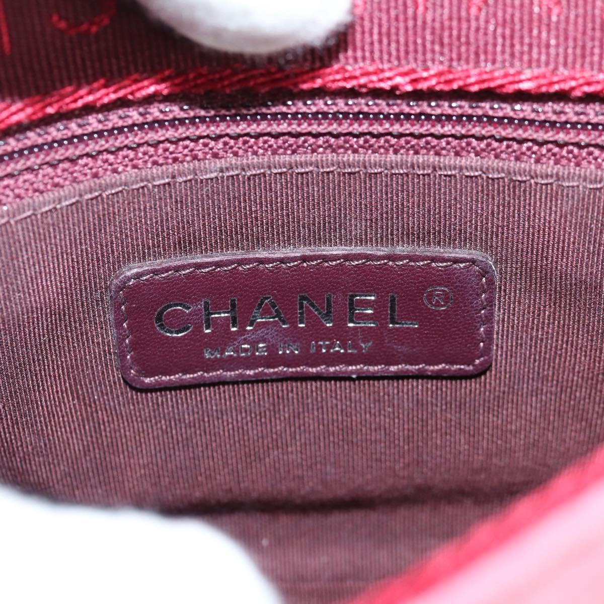 CHANEL Matelasse 20 Chain Shoulder Bag Leather Pink CC Auth 138985A