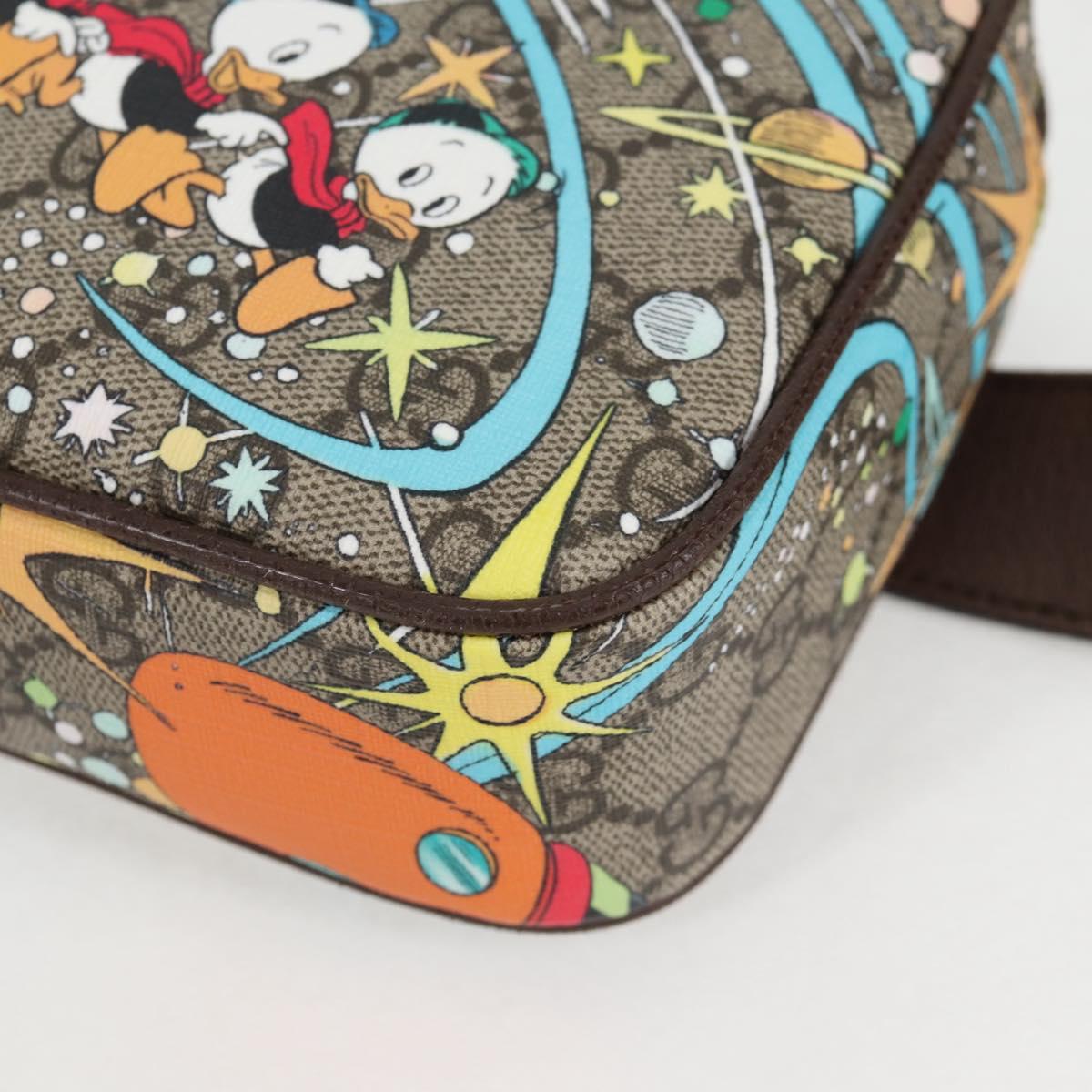 GUCCI GG Supreme Disney Collaboration Waist Bag PVC Beige 602695 Auth 138991A