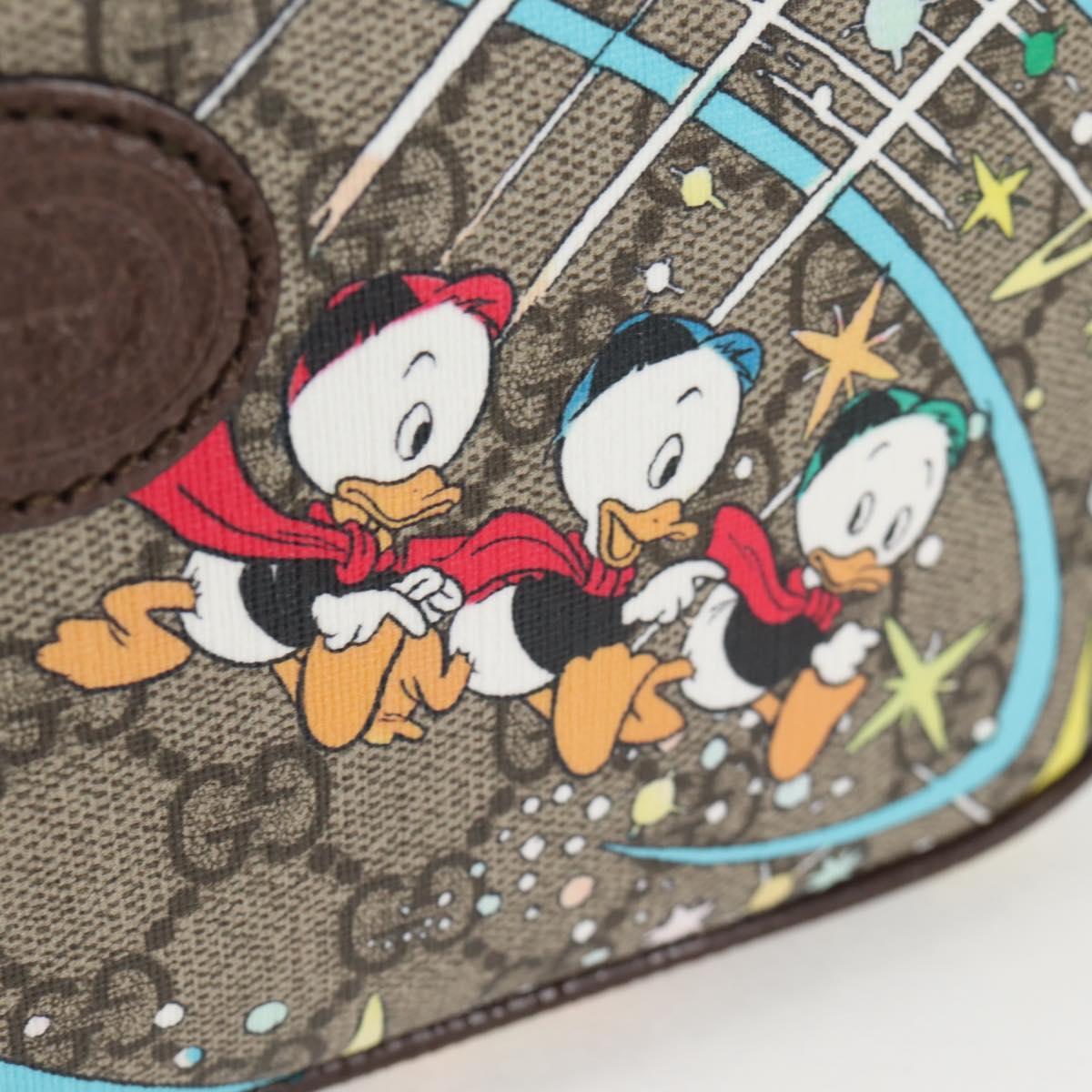 GUCCI GG Supreme Disney Collaboration Waist Bag PVC Beige 602695 Auth 138991A