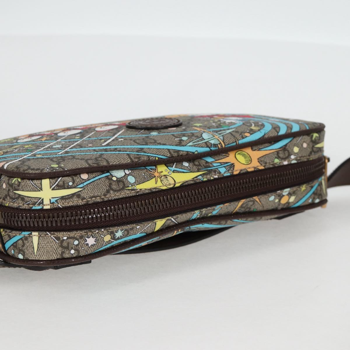 GUCCI GG Supreme Disney Collaboration Waist Bag PVC Beige 602695 Auth 138991A