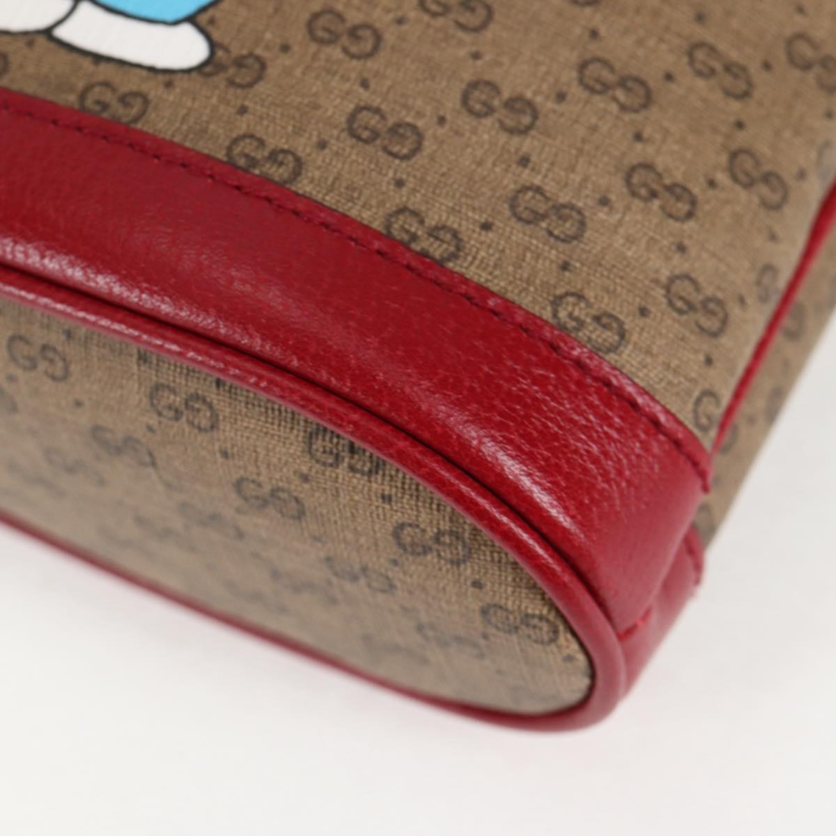 GUCCI Micro GG Supreme Doraemon Collaboration Bag PVC Beige 647801 Auth 138992SAM