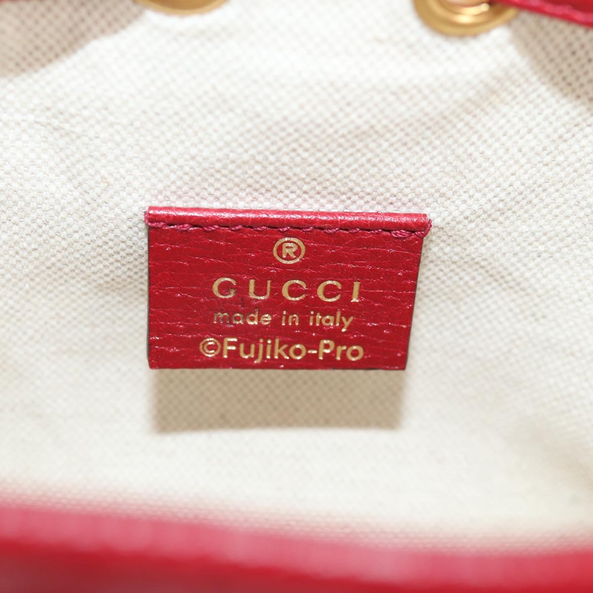 GUCCI Micro GG Supreme Doraemon Collaboration Bag PVC Beige 647801 Auth 138992SAM