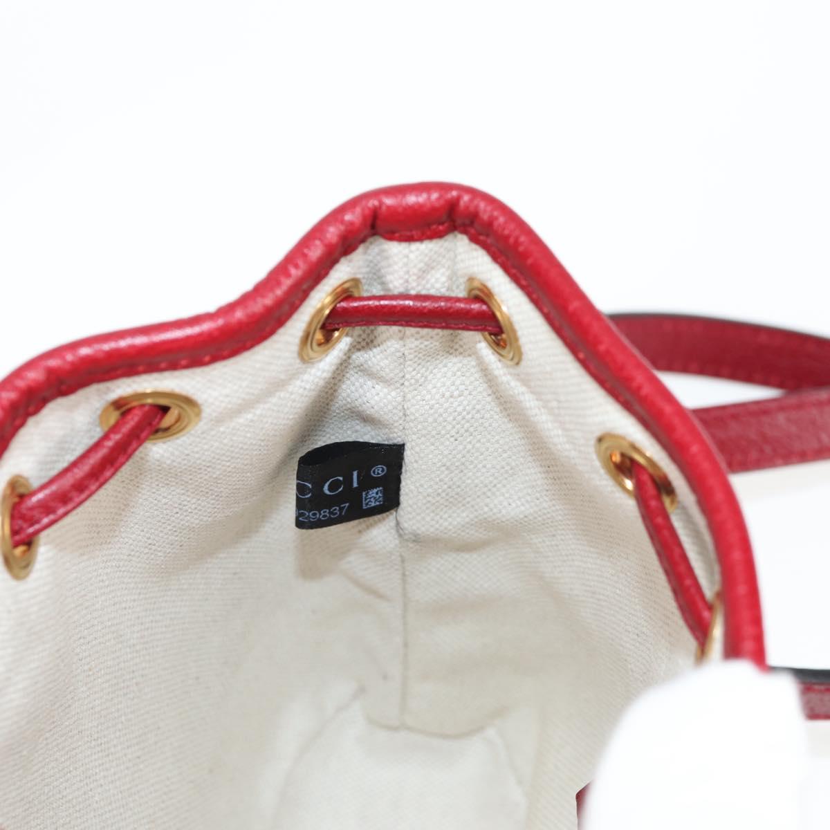 GUCCI Micro GG Supreme Doraemon Collaboration Bag PVC Beige 647801 Auth 138992SAM