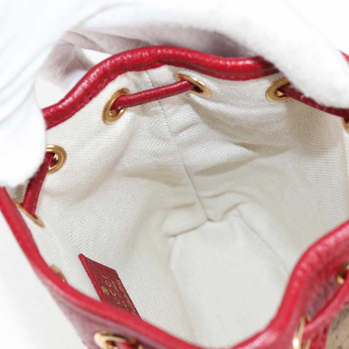 GUCCI Micro GG Supreme Doraemon Collaboration Bag PVC Beige 647801 Auth 138992SAM
