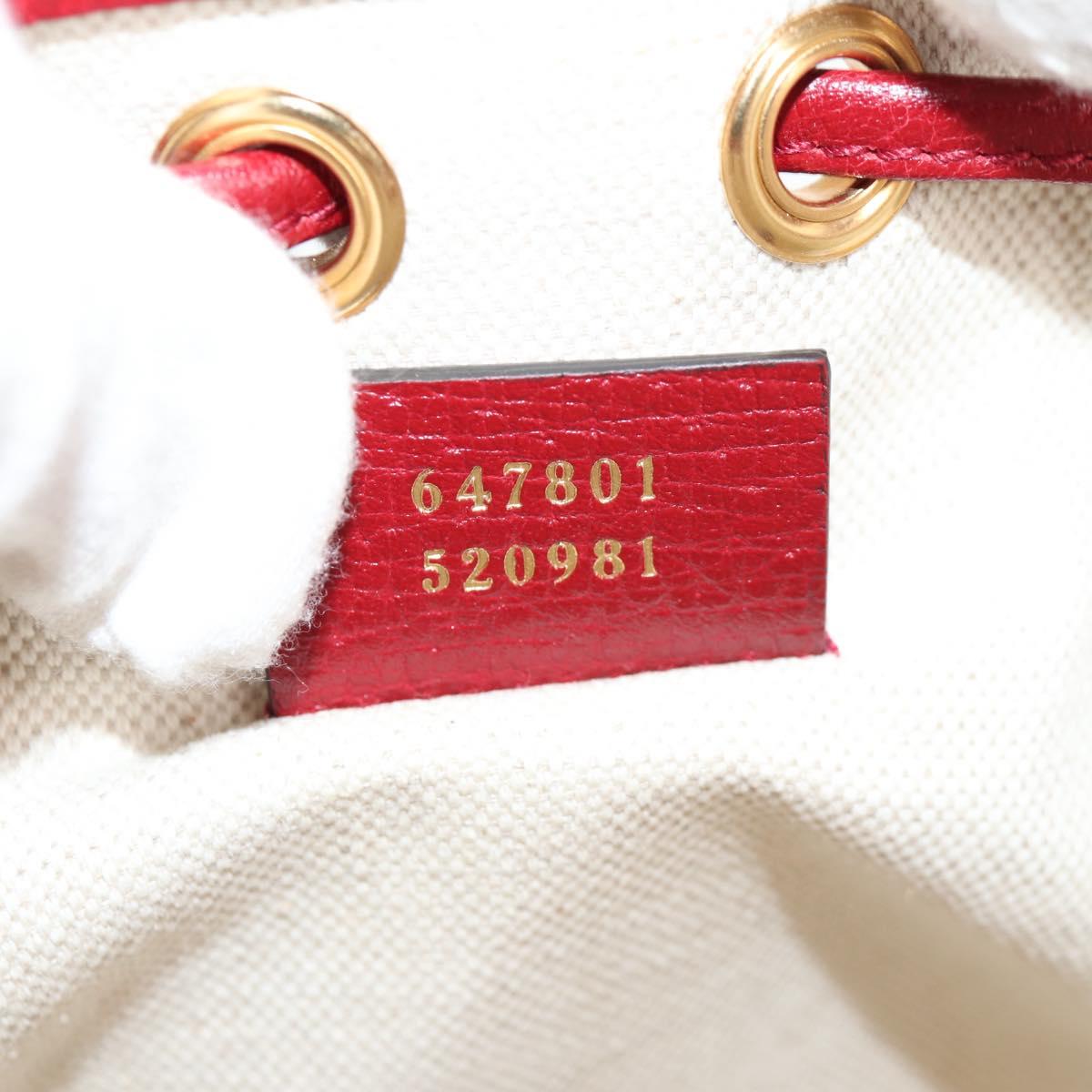 GUCCI Micro GG Supreme Doraemon Collaboration Bag PVC Beige 647801 Auth 138992SAM