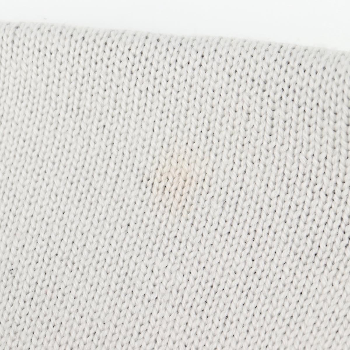 LOUIS VUITTON Knitted Fabrics Musical Note Pattern Wool XS White Auth 139001