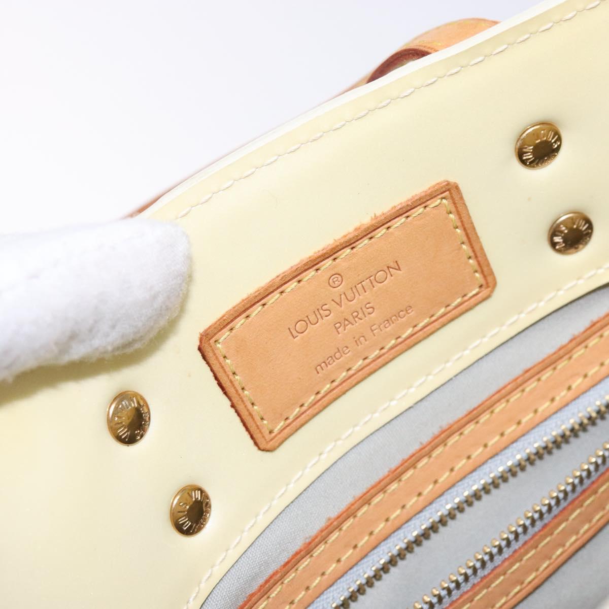 LOUIS VUITTON Monogram Vernis Reade PM Hand Bag Perle M91336 LV Auth 139003