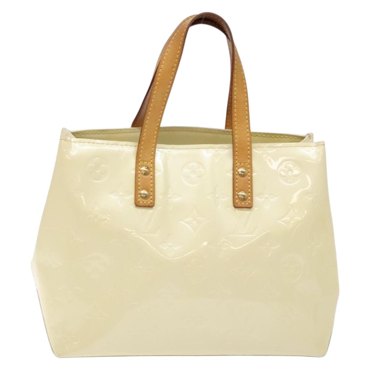 LOUIS VUITTON Monogram Vernis Reade PM Hand Bag Perle M91336 LV Auth 139003