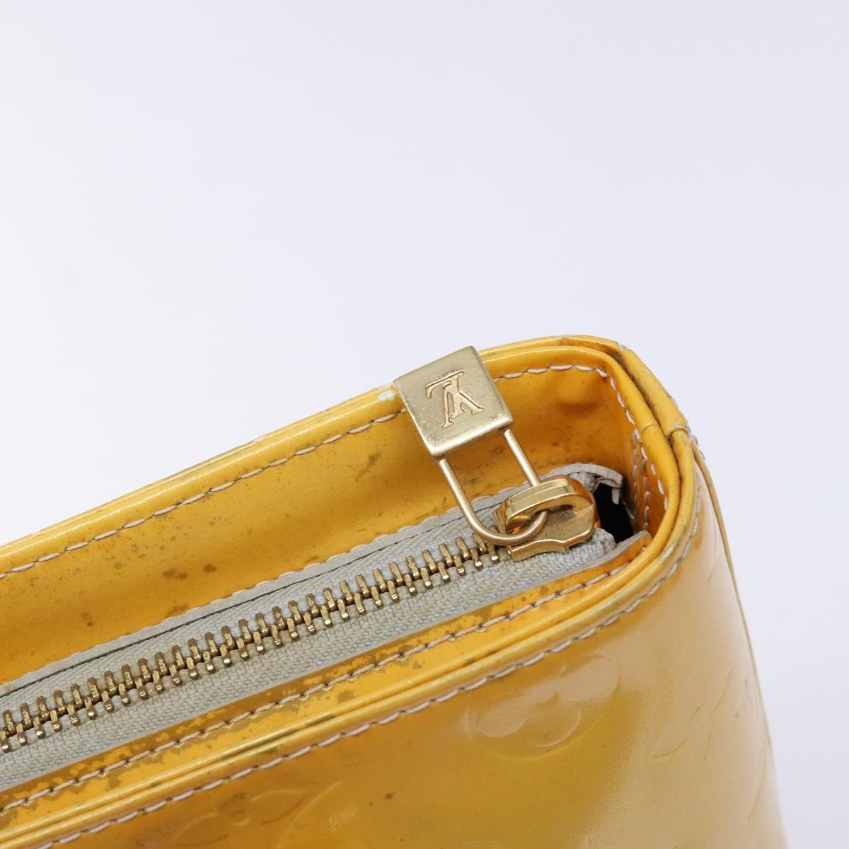 LOUIS VUITTON Monogram Vernis Houston Hand Bag Gris M91053 LV Auth 139004