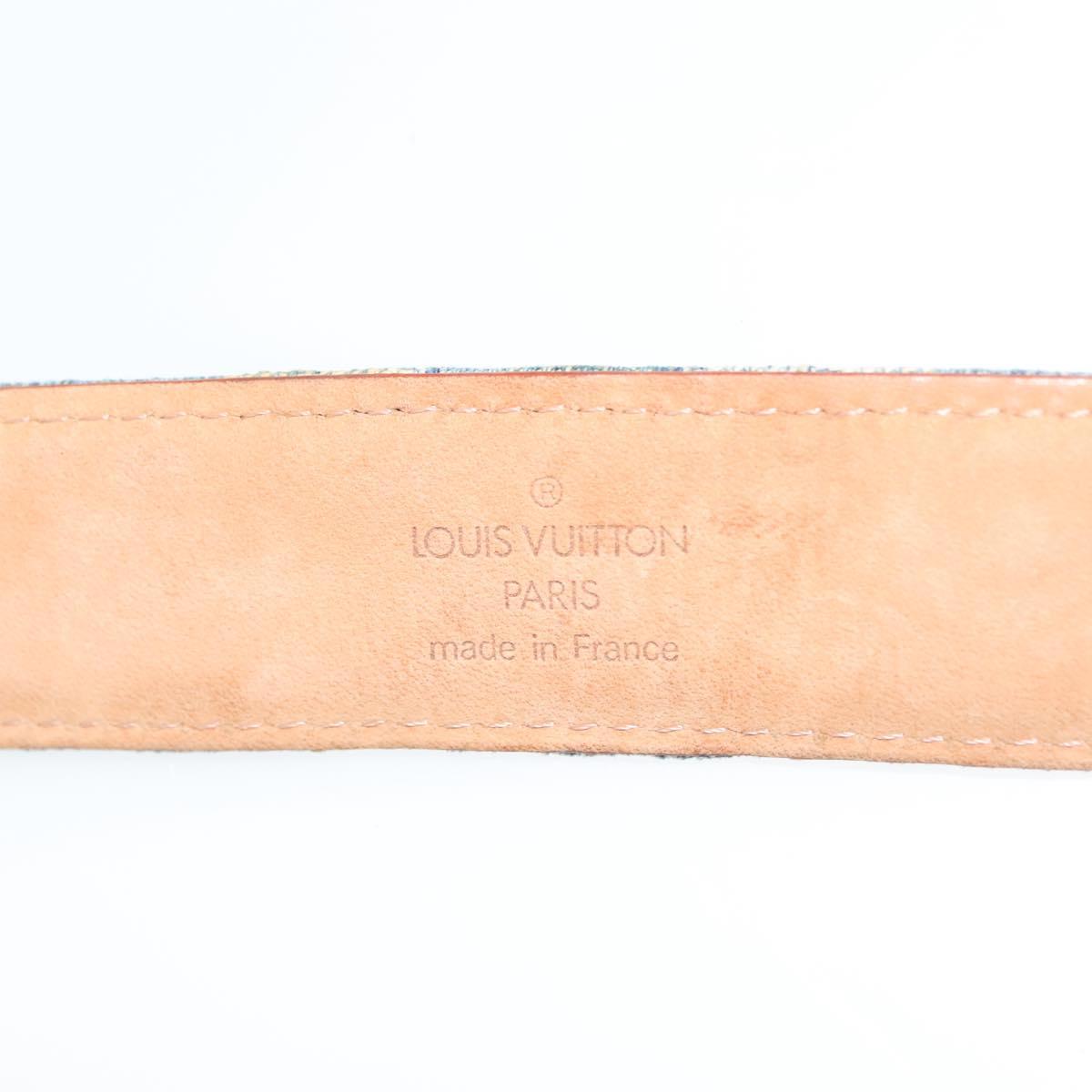 LOUIS VUITTON Monogram Denim Ceinture Belt Blue M6921U LV Auth 139005