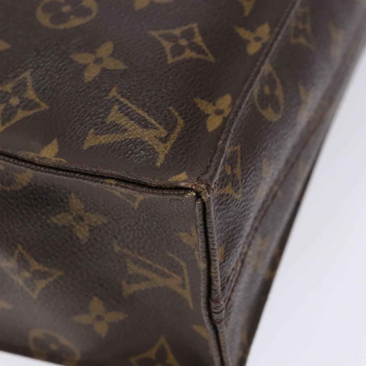 LOUIS VUITTON Monogram Sac Plat Hand Bag M51140 LV Auth 139007