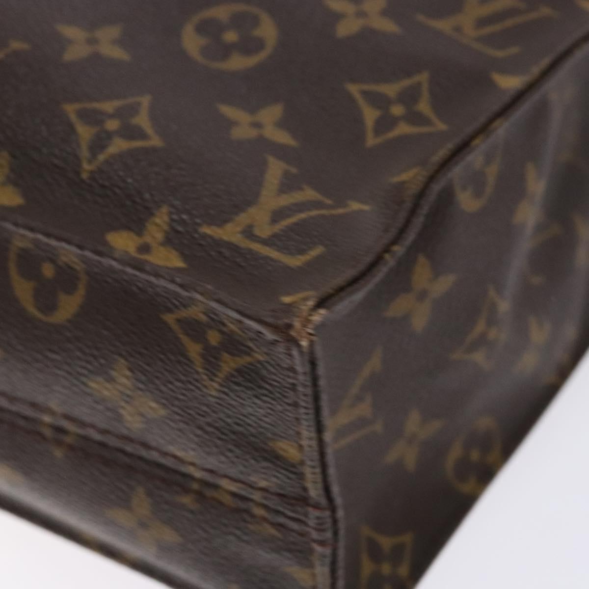 LOUIS VUITTON Monogram Sac Plat Hand Bag M51140 LV Auth 139007