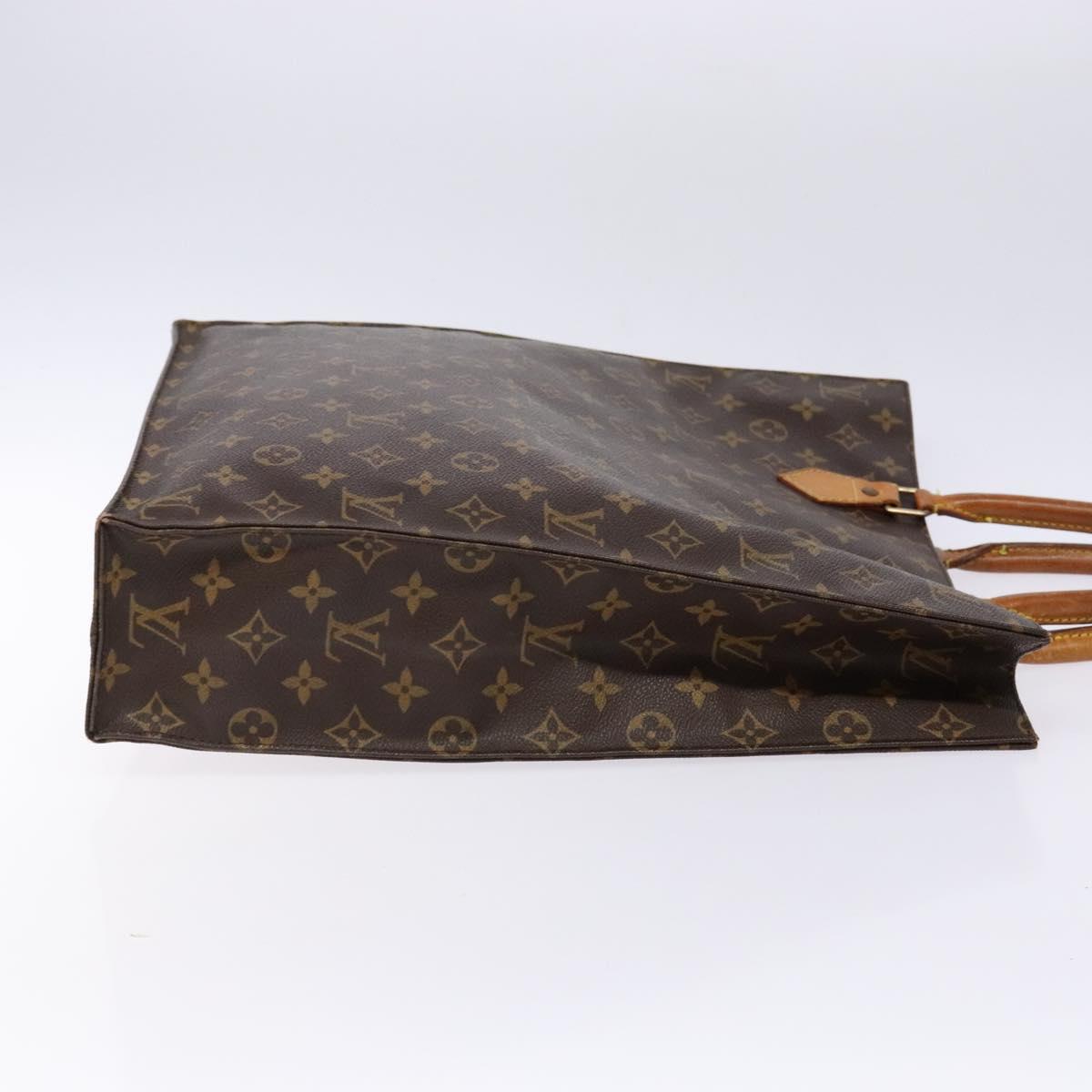LOUIS VUITTON Monogram Sac Plat Hand Bag M51140 LV Auth 139007