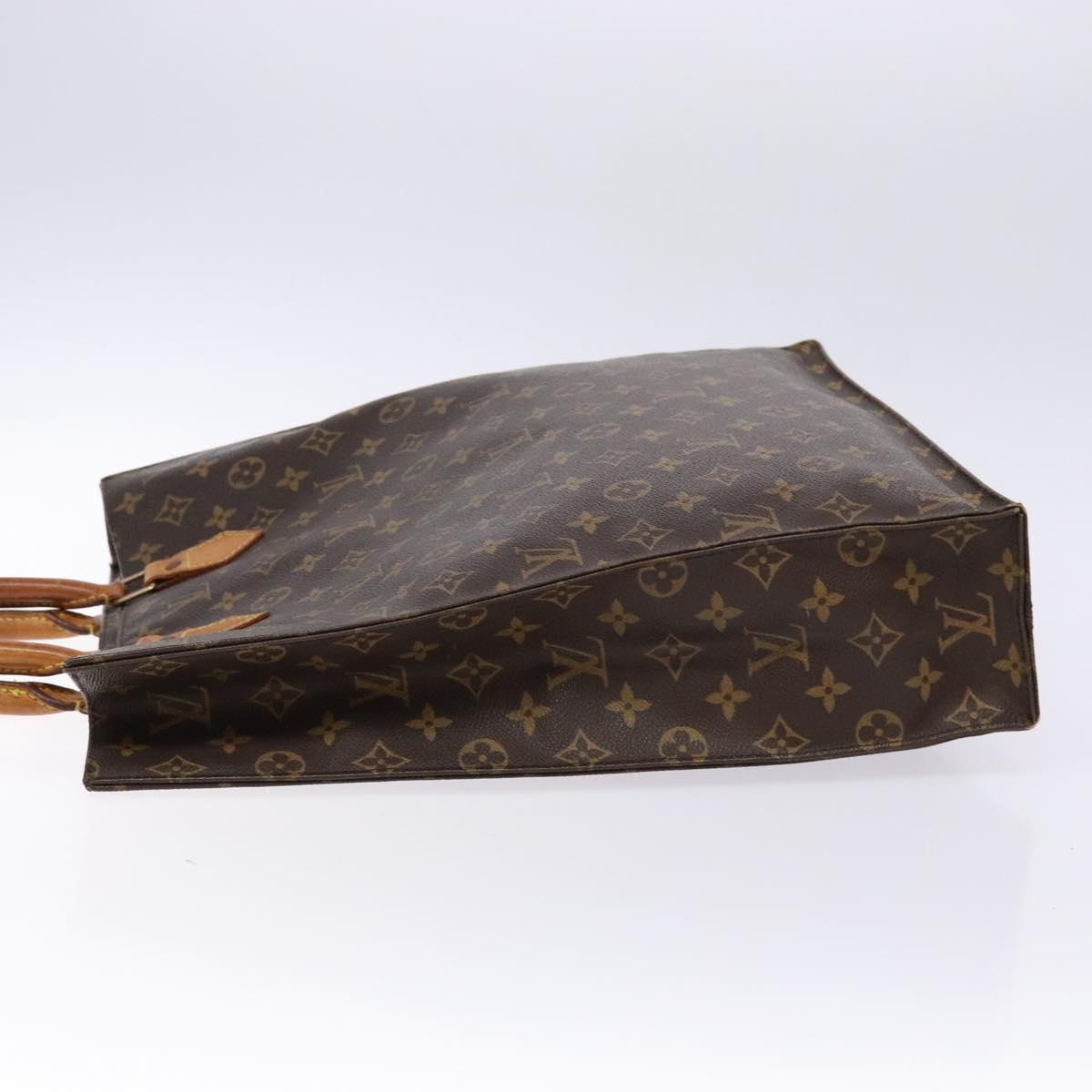 LOUIS VUITTON Monogram Sac Plat Hand Bag M51140 LV Auth 139007