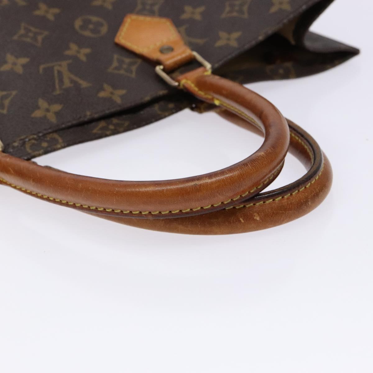 LOUIS VUITTON Monogram Sac Plat Hand Bag M51140 LV Auth 139007