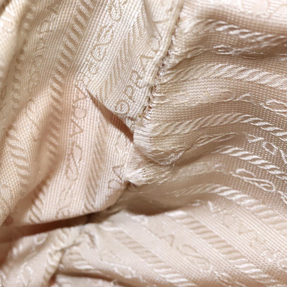 PRADA Shoulder Bag Nylon Orange Silver Auth 139008