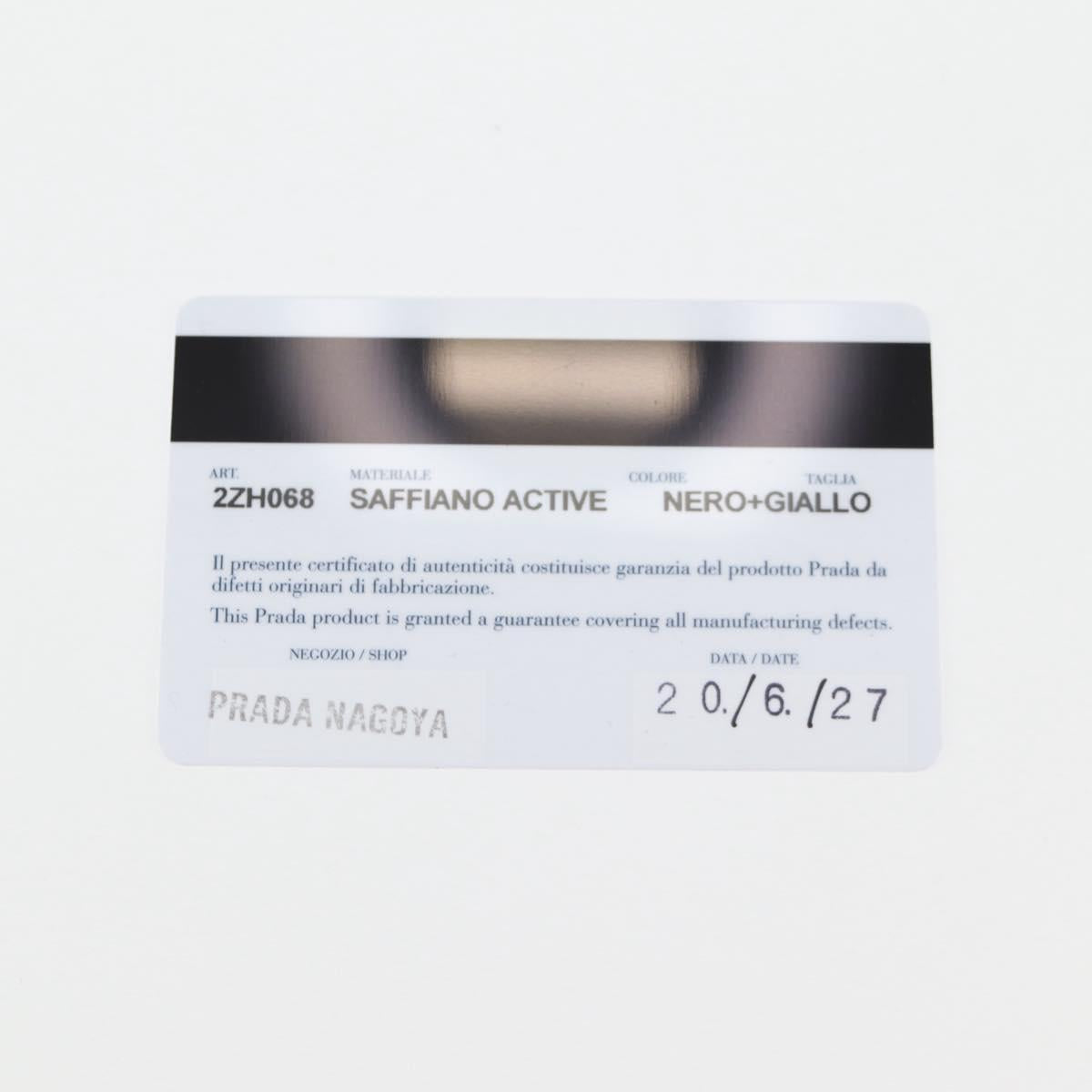 PRADA Smartphone Case Pouch Safiano Yellow 2ZH068 Auth 139022M