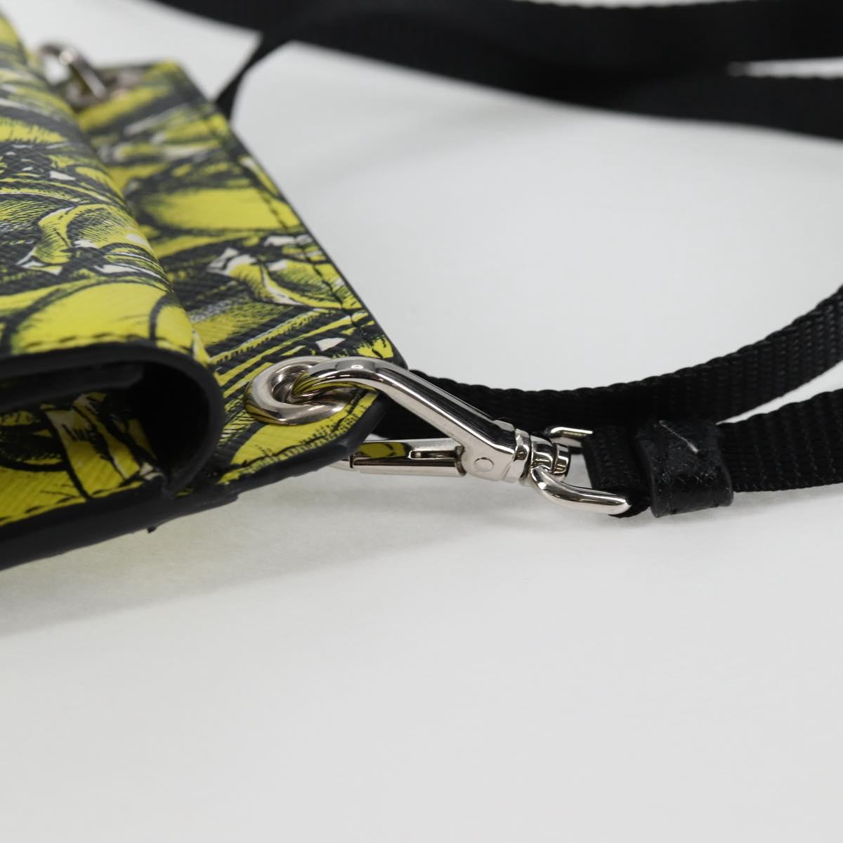 PRADA Smartphone Case Pouch Safiano Yellow 2ZH068 Auth 139022M