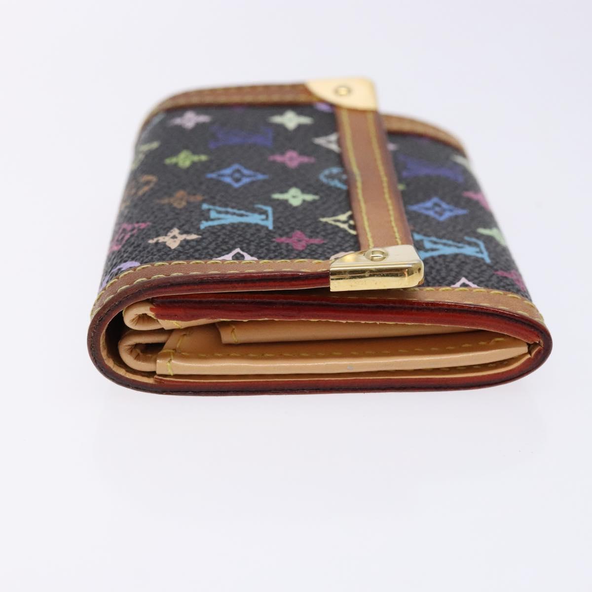 LOUIS VUITTON Monogram Multicolor Porte Monnaie Plat Purse M92656 LV Auth 139030