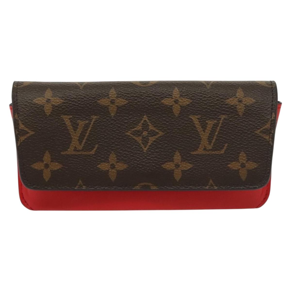 LOUIS VUITTON Monogram Etui Lunette Woody Glasses Case GI0372 LV Auth 139031
