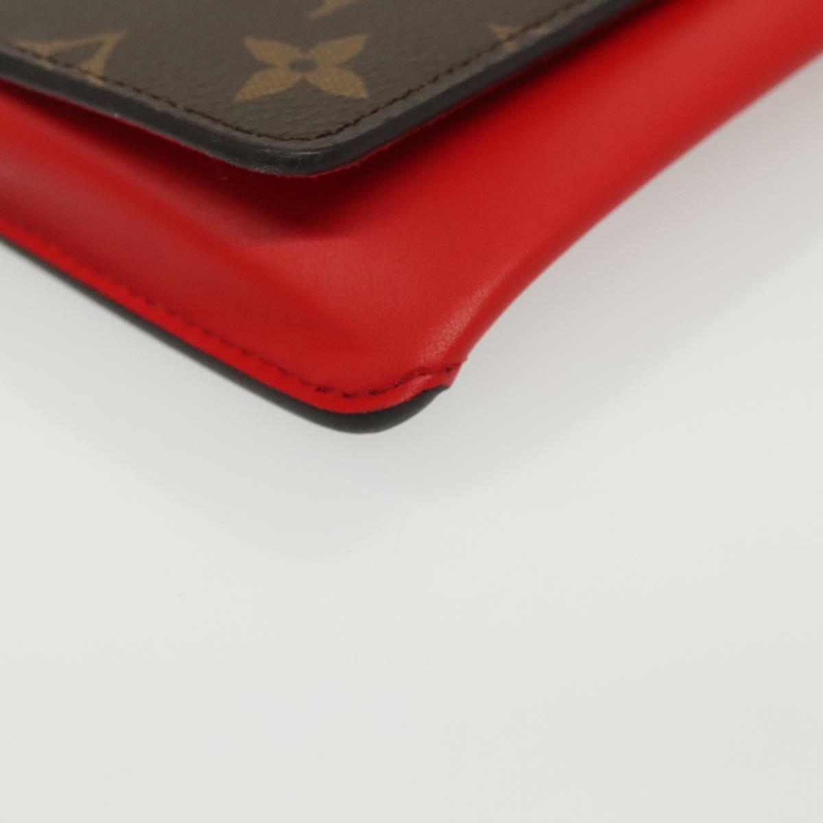 LOUIS VUITTON Monogram Etui Lunette Woody Glasses Case GI0372 LV Auth 139031