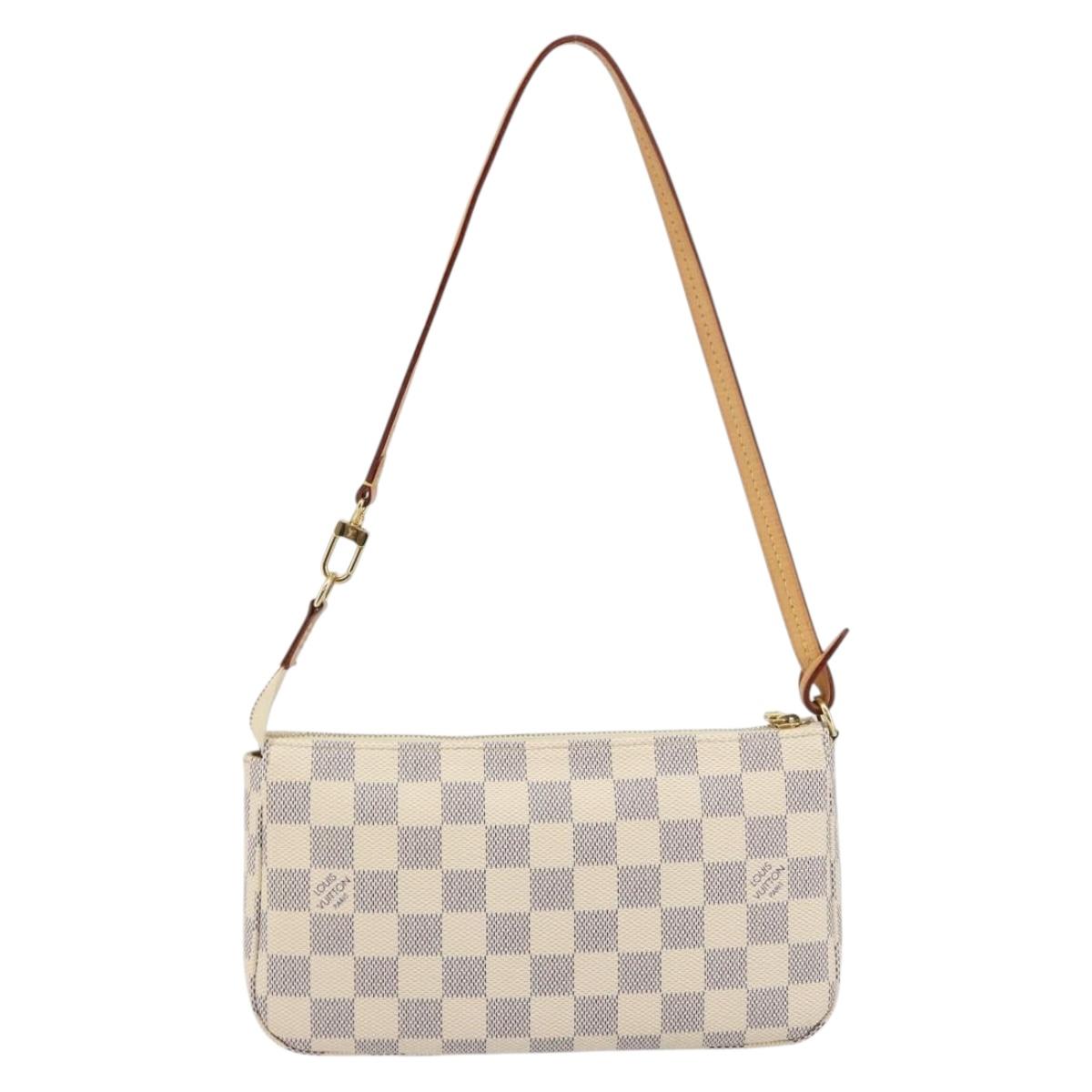 LOUIS VUITTON Damier Azur Pochette Accessoires Pouch N51986 LV Auth 139040M