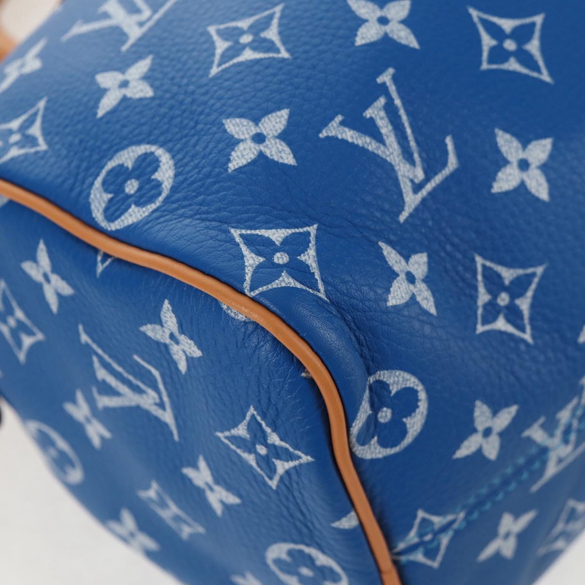 LOUIS VUITTON Monogram Speedy P9 Bandouliere 25 Bag Blue M24424 LV Auth 139046SM