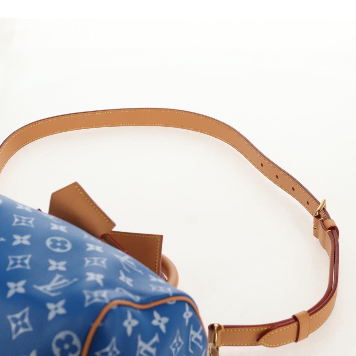 LOUIS VUITTON Monogram Speedy P9 Bandouliere 25 Bag Blue M24424 LV Auth 139046SM