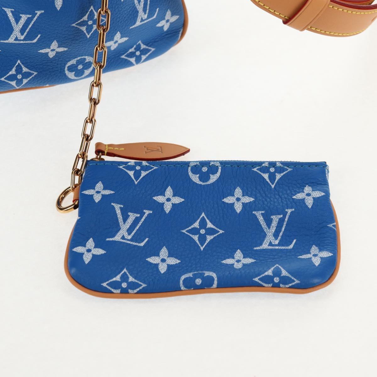 LOUIS VUITTON Monogram Speedy P9 Bandouliere 25 Bag Blue M24424 LV Auth 139046SM