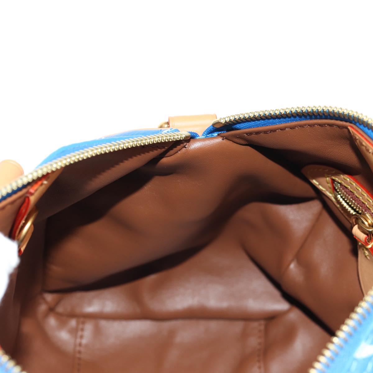 LOUIS VUITTON Monogram Speedy P9 Bandouliere 25 Bag Blue M24424 LV Auth 139046SM