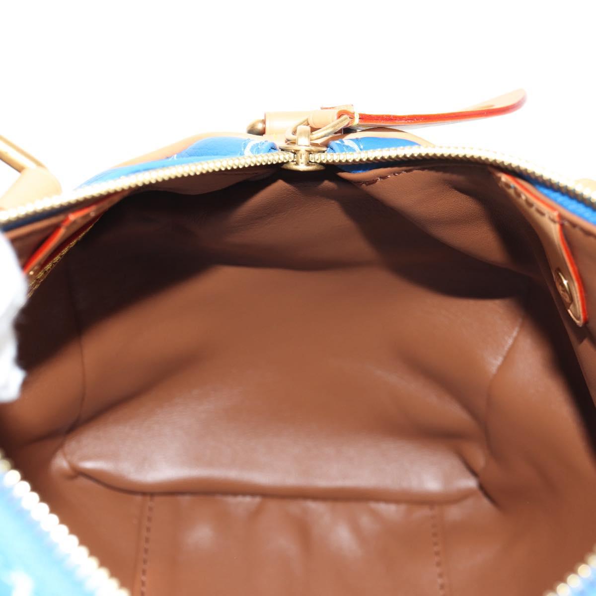 LOUIS VUITTON Monogram Speedy P9 Bandouliere 25 Bag Blue M24424 LV Auth 139046SM