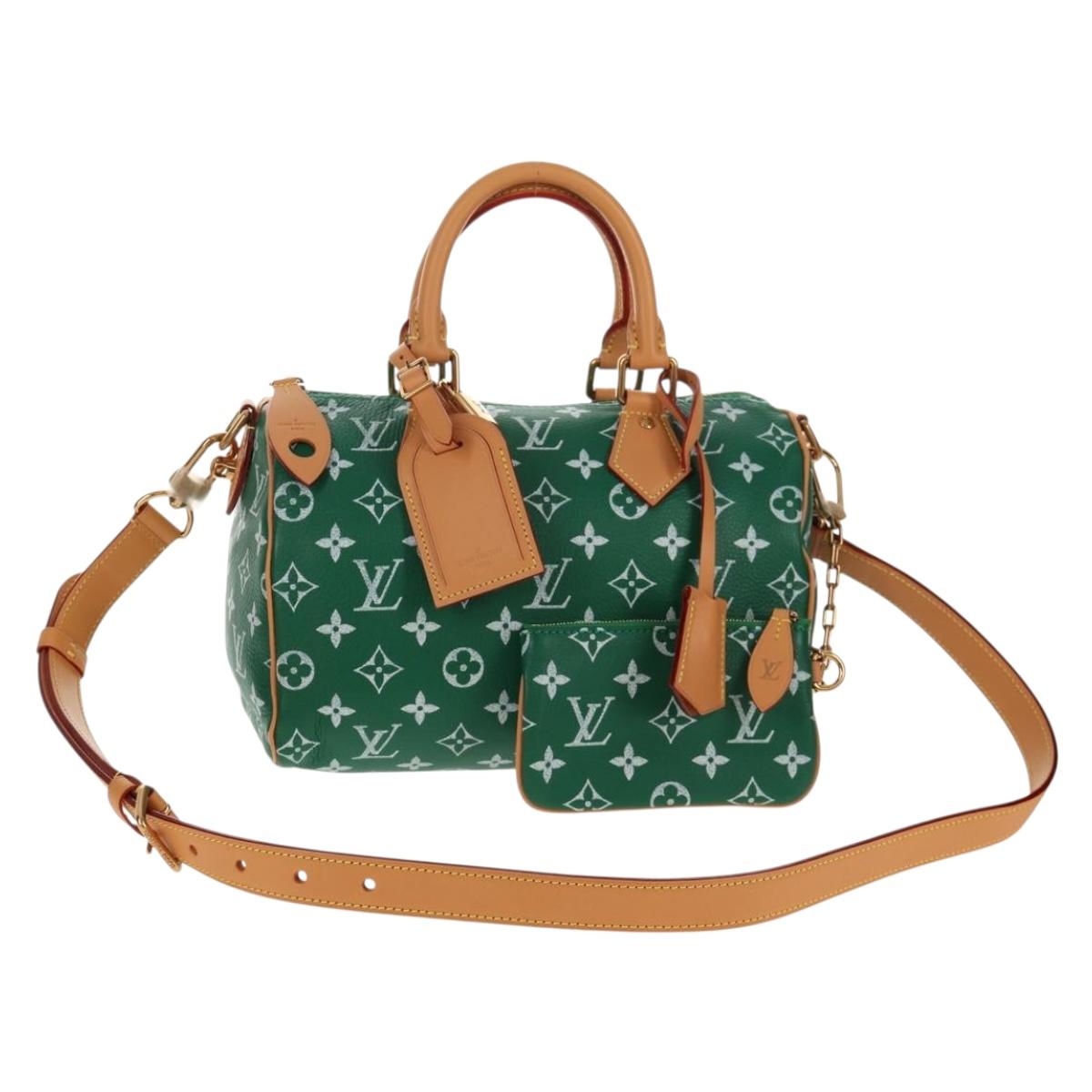LOUIS VUITTON Monogram Speedy P9 Bandouliere 25 Bag Green M24423 LV Auth 139047SM